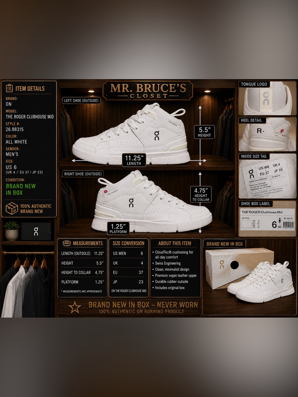 On Running White The Roger Clubhouse Mid Women’s Sneakers